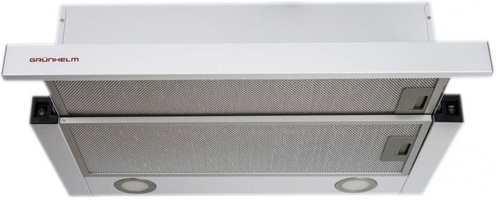 Вытяжка Grunhelm GVT 115 W (телескопическая, 650 м3/ч, эмалированный металл, белая) Київ - зображення 2
