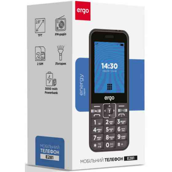 Телефон ERGO E281 Blue Харків