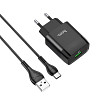 СЗУ Hoco C72Q Glorious QC3.0 18W (1USB-A) + кабель USB to Type-C Херсон