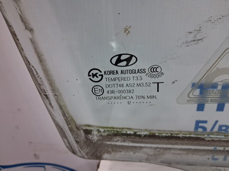 Стекло двери переднее правое Hyundai Santa fe CM 2.2 DIESEL D4HB 2005 (б/у) Київ - зображення 3
