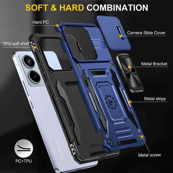 Ударопрочный чехол Camshield Army Ring для Xiaomi Poco X6 / Note 13 Pro 5G Херсон