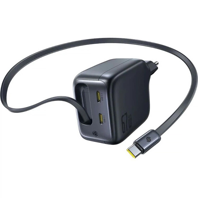 СЗУ Baseus EnerCore CJ11 PD67W with retractable cable (3USB-C) (E0121E) Херсон - зображення 2