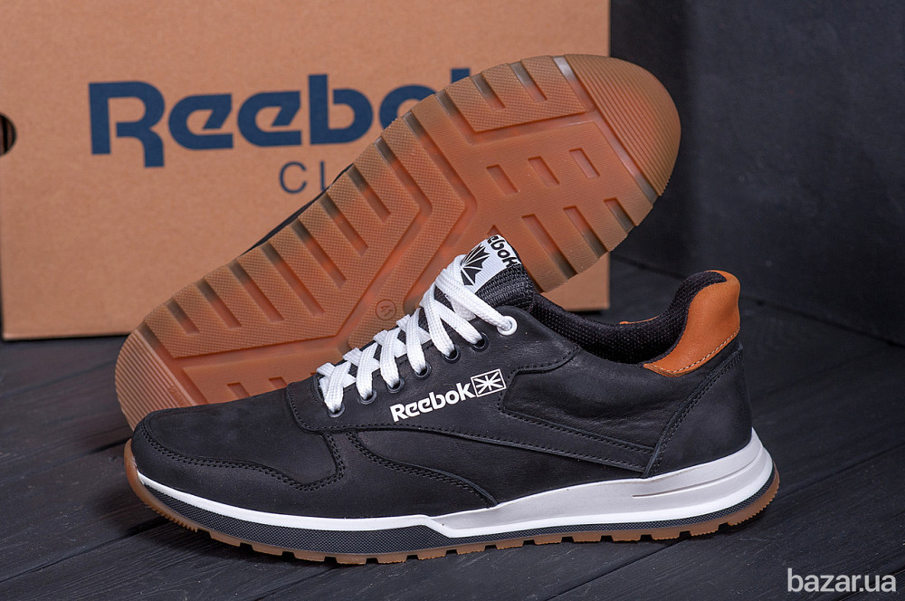 Мужские кожаные кроссовки  Rbk Classic Leather Trail  Black Киев - изображение 7