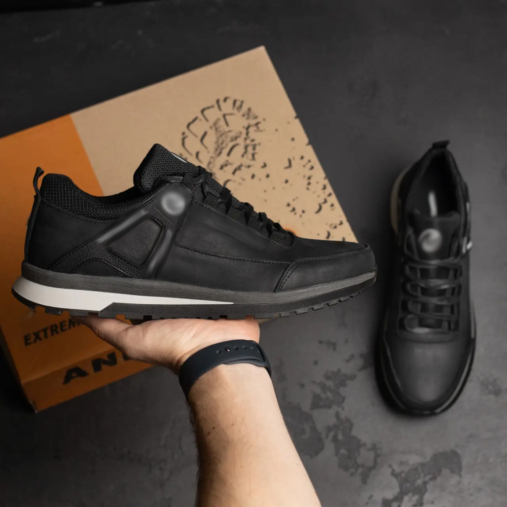 Мужские кожаные кроссовки Performance footwear Black Киев - изображение 9