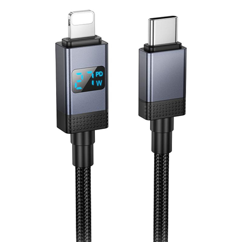 Дата кабель Hoco X118 Generous with display Type-C to Lightning 27W (1m) Херсон - изображение 1