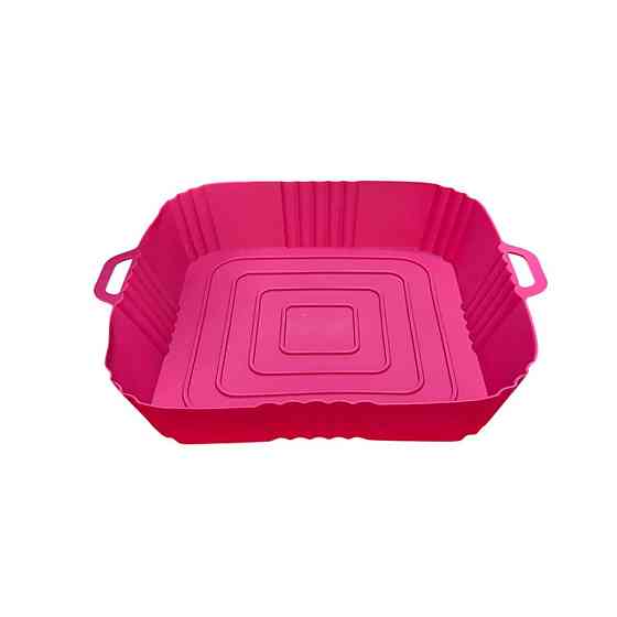 Форма в аерогриль квадртаная силиконовая 19872 19х19х4 см розовая Киев