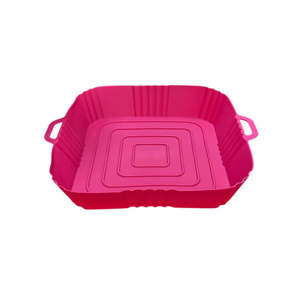 Форма в аерогриль квадртаная силиконовая 19872 19х19х4 см розовая Киев - изображение 1