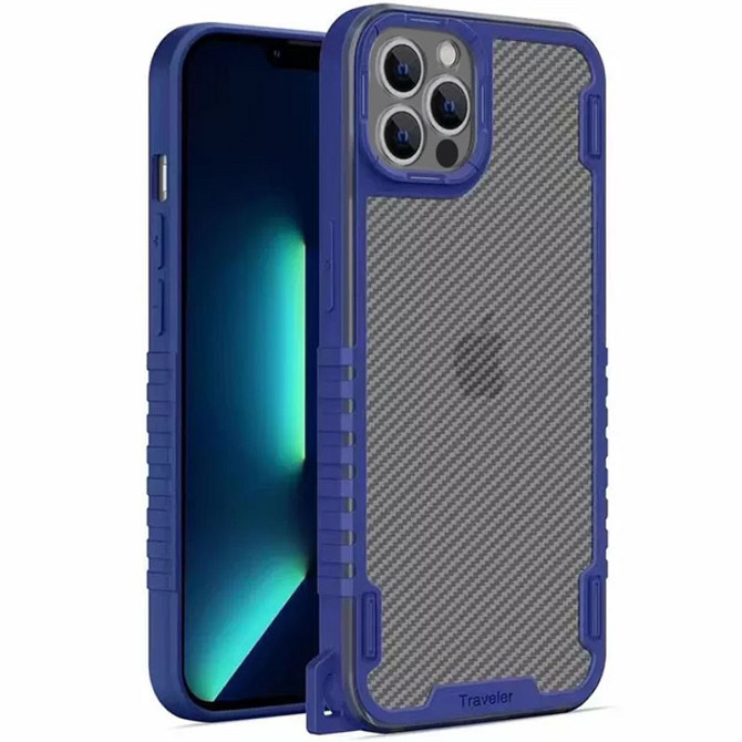 Чехол TPU+PC TRAVEL Carbon для Apple iPhone 13 Pro (6.1") Херсон - зображення 12