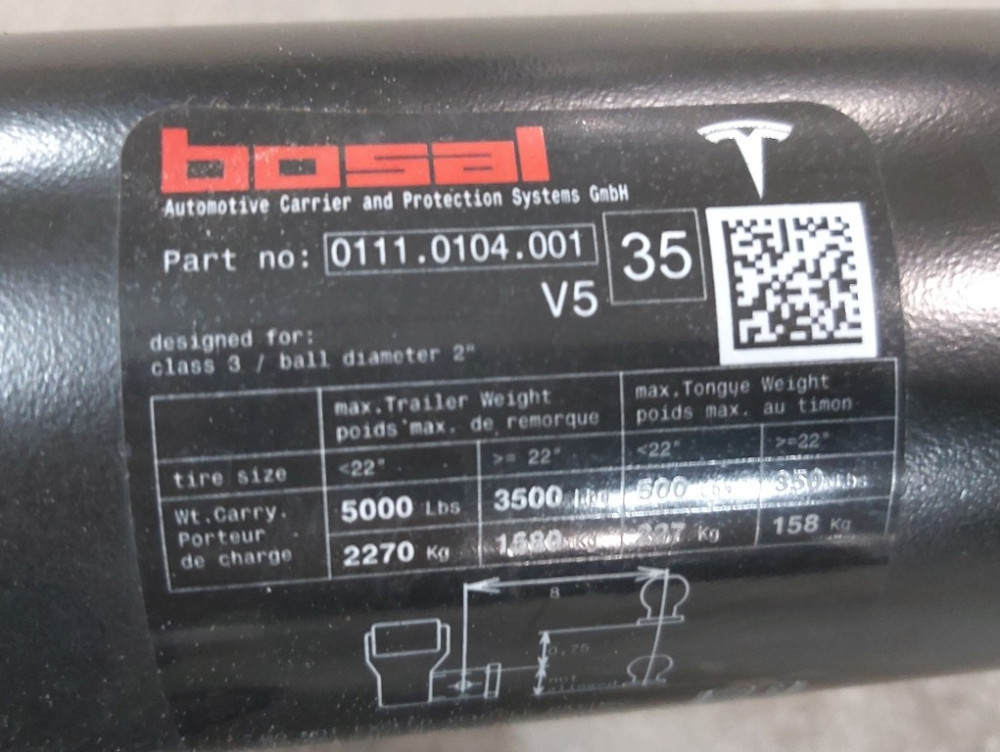 Прицепное устройство Bosal в сборе Tesla model X 1027581-00-F Киев - изображение 7
