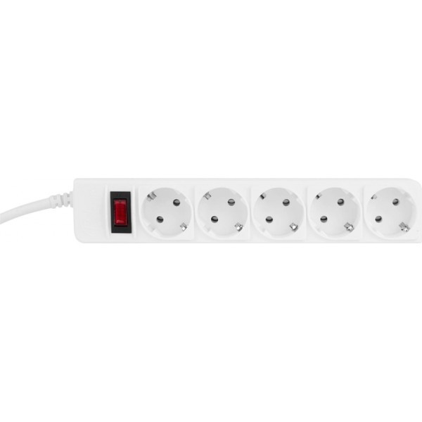 Фільтр живлення ProLogix 3x1.0мм2 мідь 5 розеток 1.8 м White (PRS-P5CU-18W) (Код товару:34034) Харьков - изображение 2