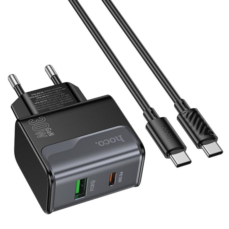 СЗУ Hoco CS73A Star Speed PD30W+QC3.0 (1USB-A/1C) + кабель Type-C to Type-C Херсон - изображение 3
