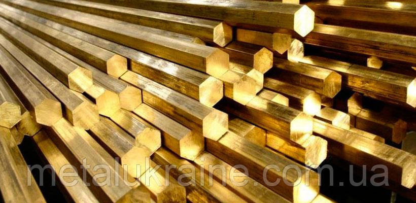 Шестигранник латунный 5,5 мм Київ - зображення 1
