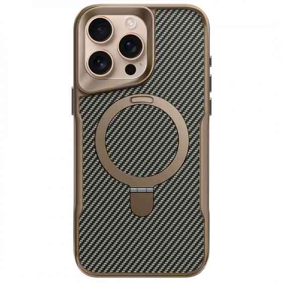 TPU+PC чехол Metal Buttons with MagSafe Carbon Ring для Apple iPhone 15 Pro Max (6.7") Херсон