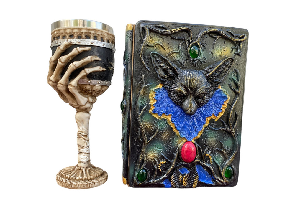 Подарочный набор Бокал 3 Рука с Черепами и блокнот 3 «Лесный Гримуар Лисы» Київ - зображення 3