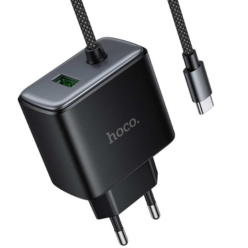 СЗУ Hoco C164A New PD30W+QC3.0 (1USB-A/1C) + встроенный кабель Type-C Херсон - изображение 5