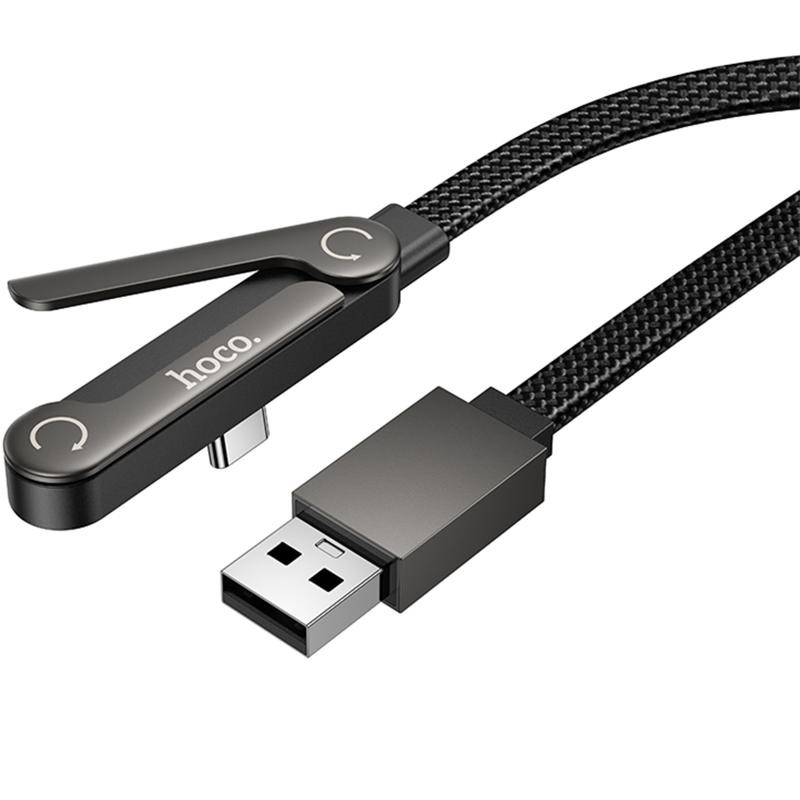 Дата кабель Hoco U150 Exquisite side plug and stand USB to Type-C 36W (1.2m) Херсон - изображение 5