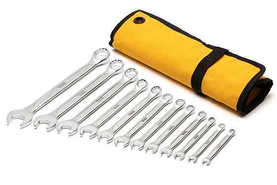 Ключи комбинированные MASTERTOOL COLD FORGED набор 12 шт (6–14/17/19/22 мм) 31CrV3 DIN 3113 в чехле  Харьков