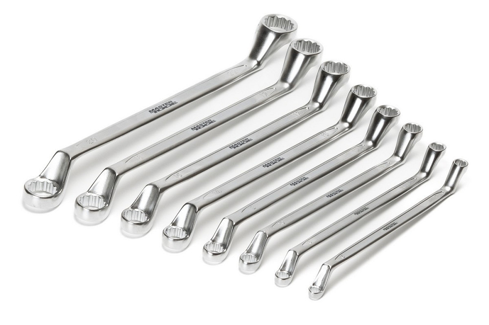 Ключи накидные MASTERTOOL COLD STAMPED набор 8 шт (6х7-20х22 мм) CrV DIN897 72-3208 Харків - зображення 2