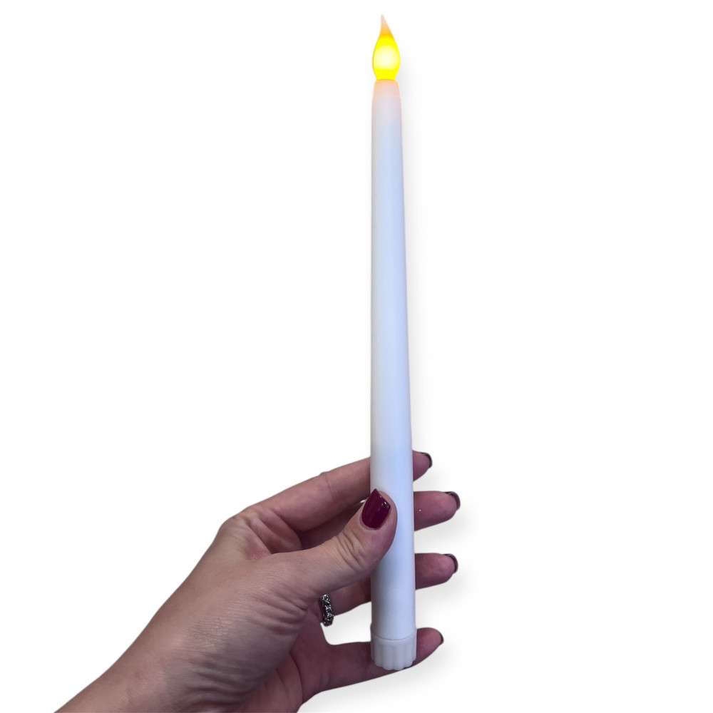 Свечка на батарейках LED Leeseph 27см бежевая MV025b Одеса - зображення 7