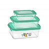 Набір контейнерів харчових Stenson NP-58м 3 предмет м'ятний Київ