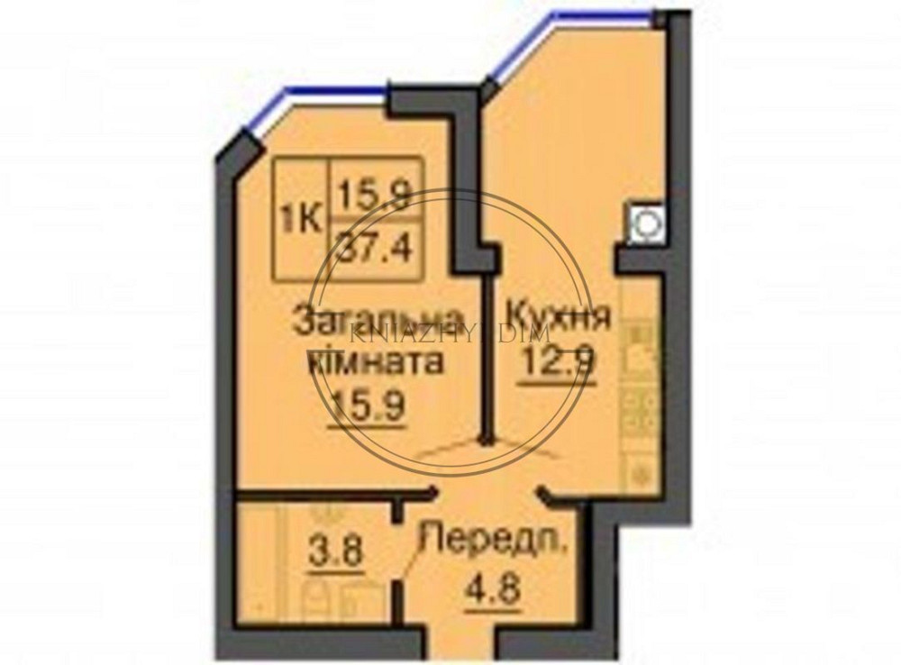 Хорошая 1-я квартира в ЖК СОФИЯ НОВА! Код объекта: 21120279 Киев - изображение 1