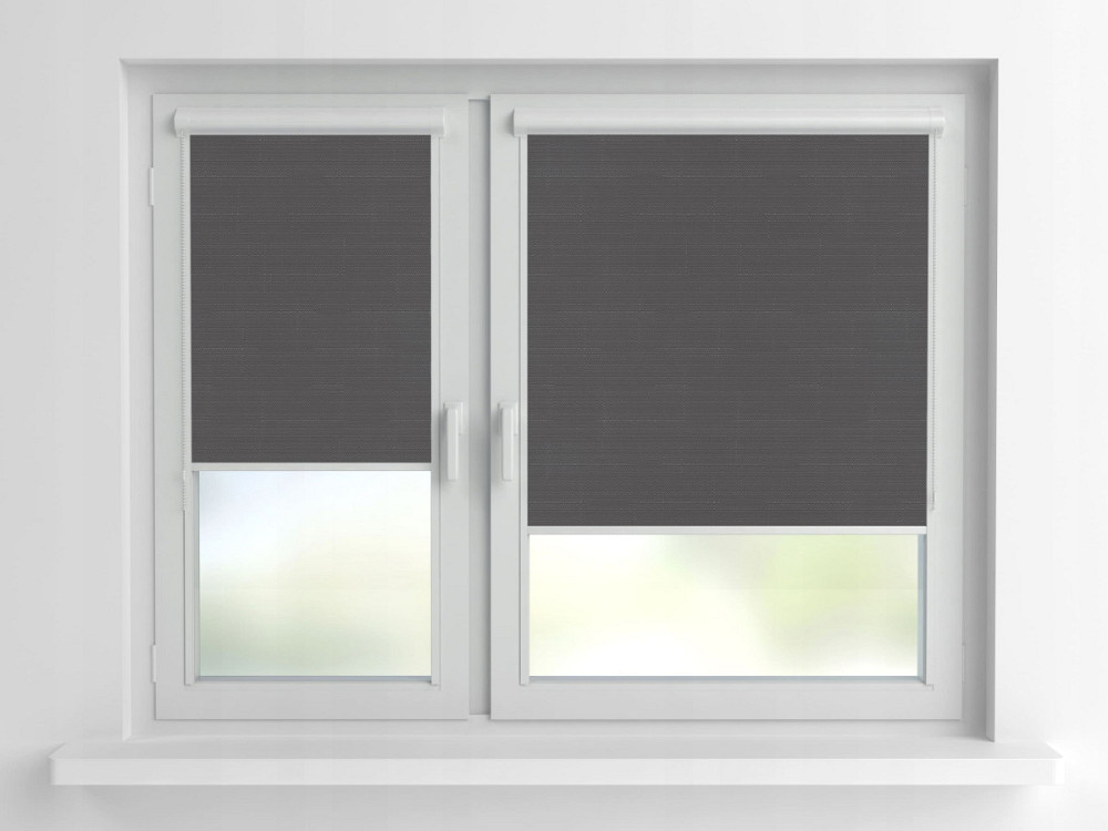 Рулонна штора Rolets Льон 2-519-975 97.5x170 см закритого типу Темно-сіра Киев - изображение 1