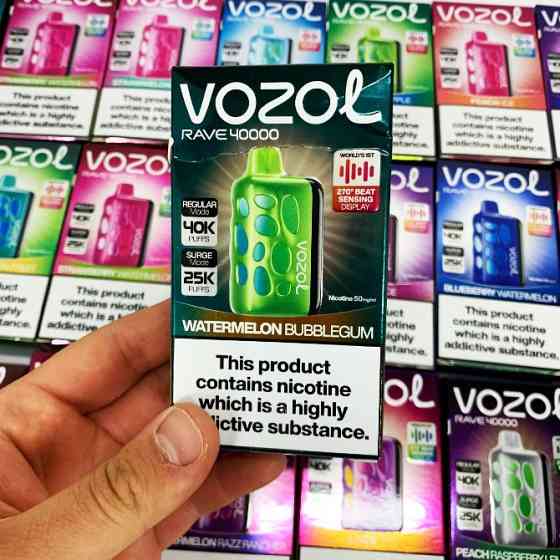 Кавунова жуйка • Сигарета світло-музична Vozol Rave 40000 тяг Житомир
