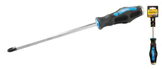 Отвёртка ударная крестовая магнитная MASTERTOOL PH3х200 мм ручка с TPR покрытием 49-5320 Харків