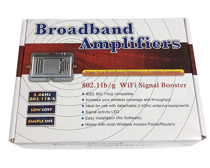 Усилитель сигнала Wi-Fi (бустер) репитер 2,4 ГГц 1W с внешней круговой антенной и аксессуарами Дніпро - зображення 11