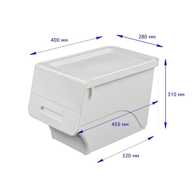 Контейнер для зберігання білий 45.5*28.5*31CM SW-00002421 Днепр - изображение 7