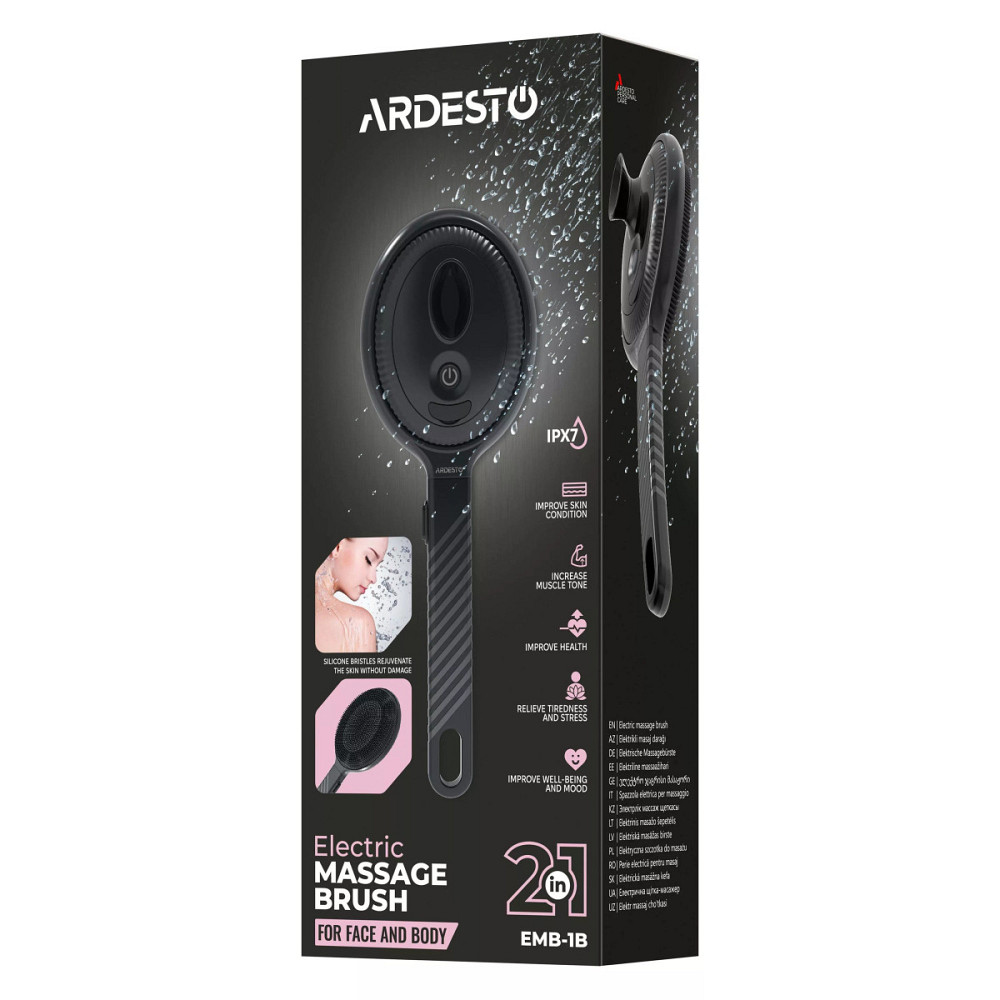 Щетка-массажер электрическая для лица и тела Ardesto EMB-1B черный Київ - зображення 10