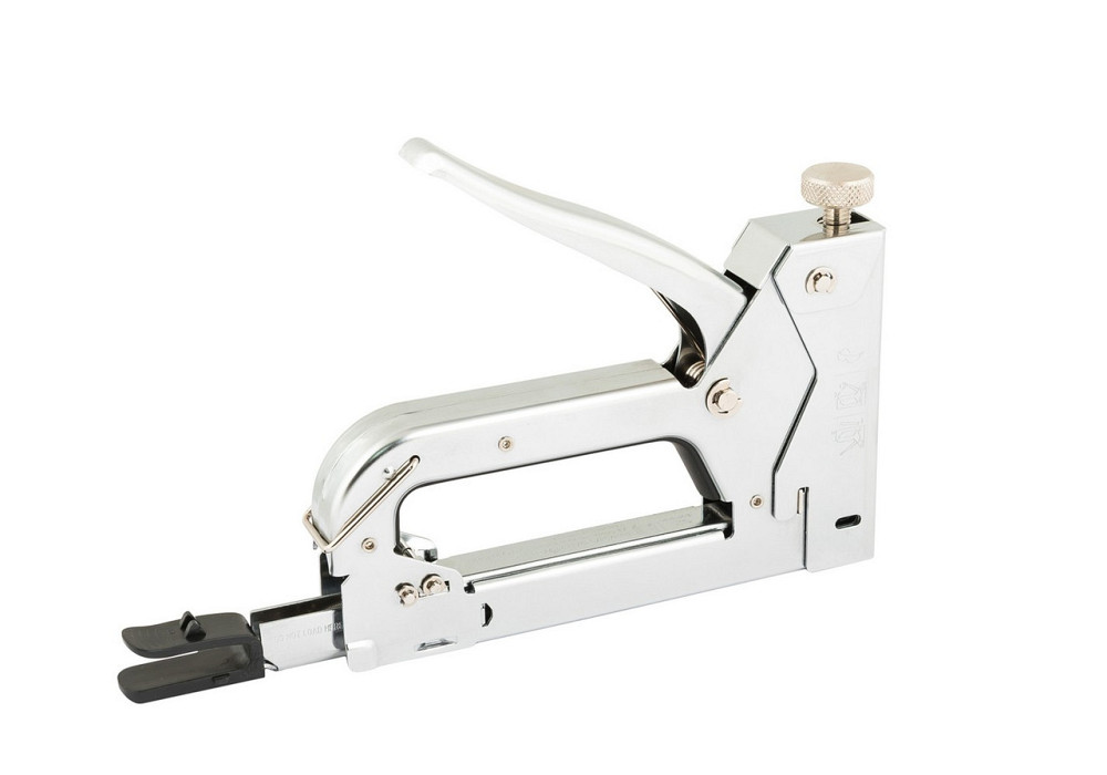 Степлер пружинный WERTVOLL скоба R53 4-14 мм, плавная регулировка силы удара, корпус металл/хром FX- Харків - зображення 2
