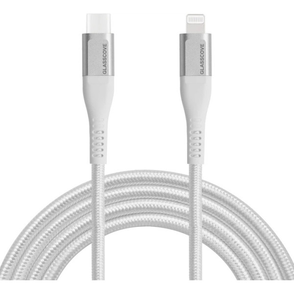 Glasscove USB кабель BRAID2 Type-C to Lightning 30W 1.2m White (GBCL13WH) Харьков - изображение 1