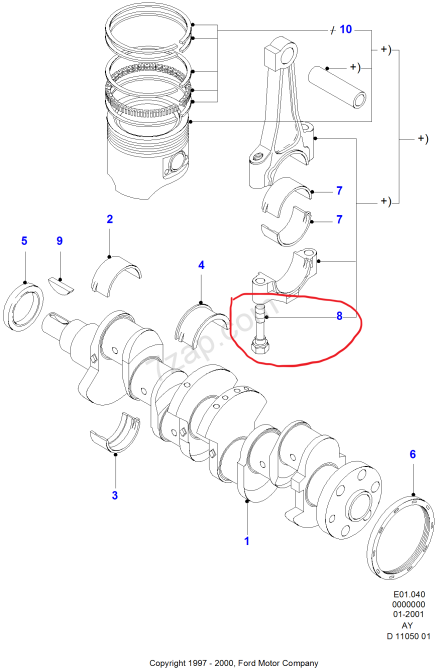 Ford 1053066, Болти шатуна Форд Ескорт 1.6 -1.8 -2.0, 16v, Zetec-E Винница - изображение 4