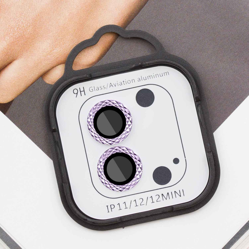 Защитное стекло Metal Shine на камеру (в упак.) для Apple iPhone 12 / 12 mini / 11 Херсон - изображение 2