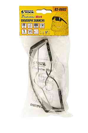 Очки открытые MASTERTOOL КОМФОРТ панорамная линза полуоправа с регулируемыми дужками l-класс прозрач Харків