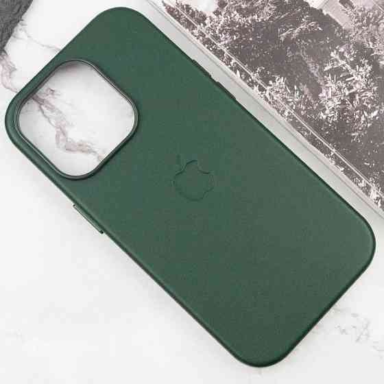 Кожаный чехол Leather Case (AAA) with MagSafe and Animation для Apple iPhone 15 Pro (6.1") Херсон