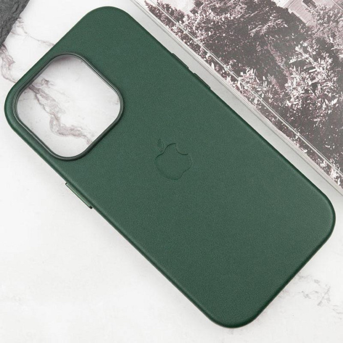Кожаный чехол Leather Case (AAA) with MagSafe and Animation для Apple iPhone 15 Pro (6.1") Херсон - изображение 2