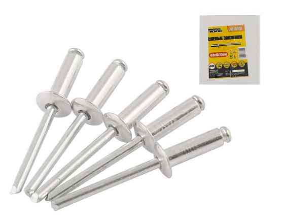 Заклепки алюминиевые вытяжные MASTERTOOL 4.8х10.16 мм 500 шт 20-0645 Харків