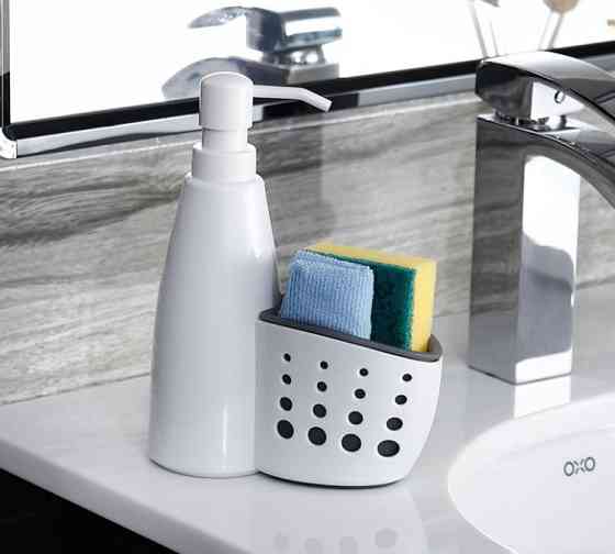 Дозатор для мила з підставкою для мочалки 13214 16х21 см Київ