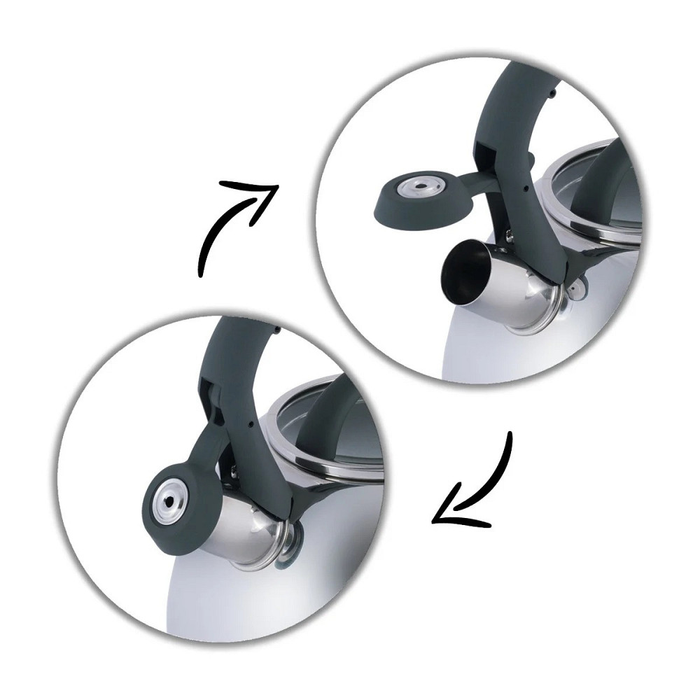 Чайник Kamille со свистком и бакелитовой ручкой 2,7 л Одесса - изображение 3