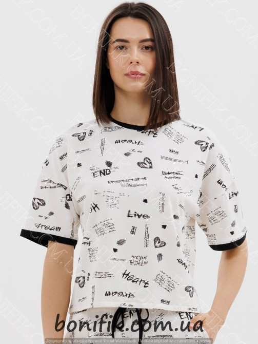 Женский пижамный комплект для сна "Dreamy Hearts" (16801) (арт. 1771) Кривий Ріг - зображення 1