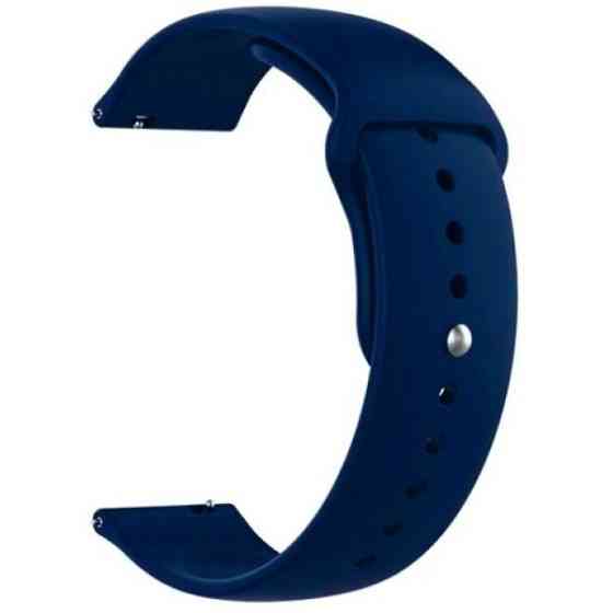DM Ремінець Silicone для Samsung Watch Active/Galaxy S4 42mm/Gear S2/Xiaomi Amazfit (20mm) Blue Dark Харків