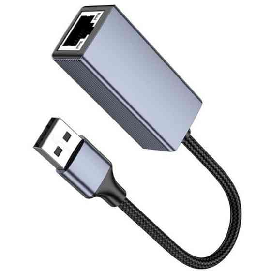 Адаптер Hoco UA37 USB-A to RJ45 Metal Gray (Код товару:42131) Харьков