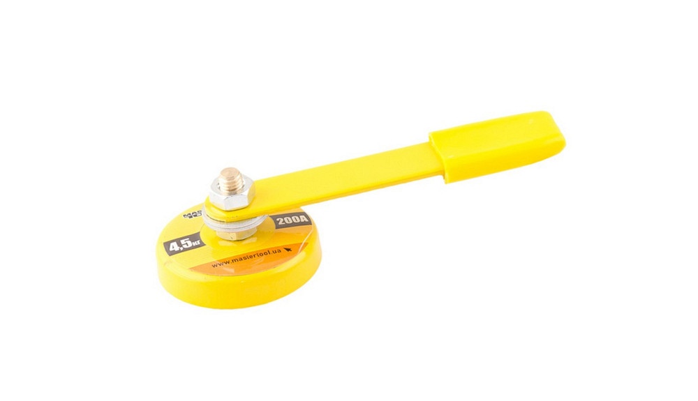 Зажим массы магнитный MASTERTOOL 4,5 кг Ø 50 мм 200 А 81-0192 Харків - зображення 1