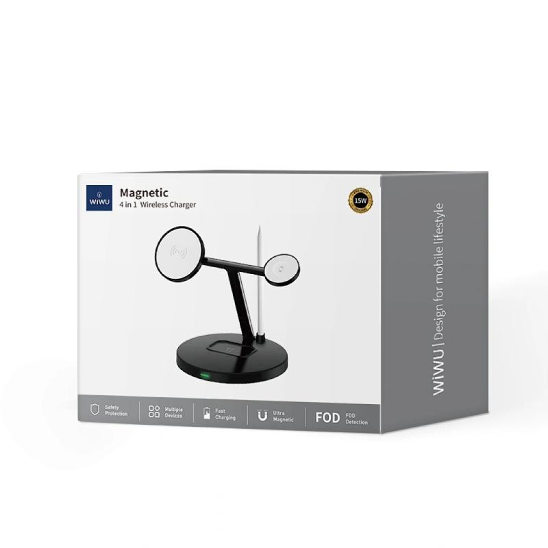 Уценка БЗУ WIWU Wi-W032 Magnetic 4 in 1 Cableless Charger Херсон - изображение 4