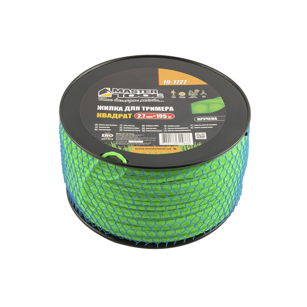 Леска для триммера MASTERTOOL КВАДРАТ КРУЧЕННЫЙ 2,70 мм 195 м катушка 19-1727 Харків - зображення 1