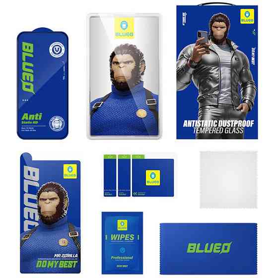 Защитное 2.5D стекло Blueo Full Cover HD для Apple iPhone 17 / 17 Pro / 16 Pro (6.3") Херсон