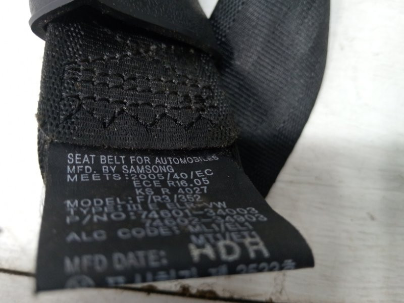 Ремень безопасности передний правый SsangYong Korando C200 2.0 DIESEL D20DT 2010 (б/у) Київ - зображення 5