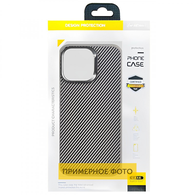 Чехол TPU+PC Carbon with Magnetic Fit для Apple iPhone 16 (6.1") Херсон - зображення 4